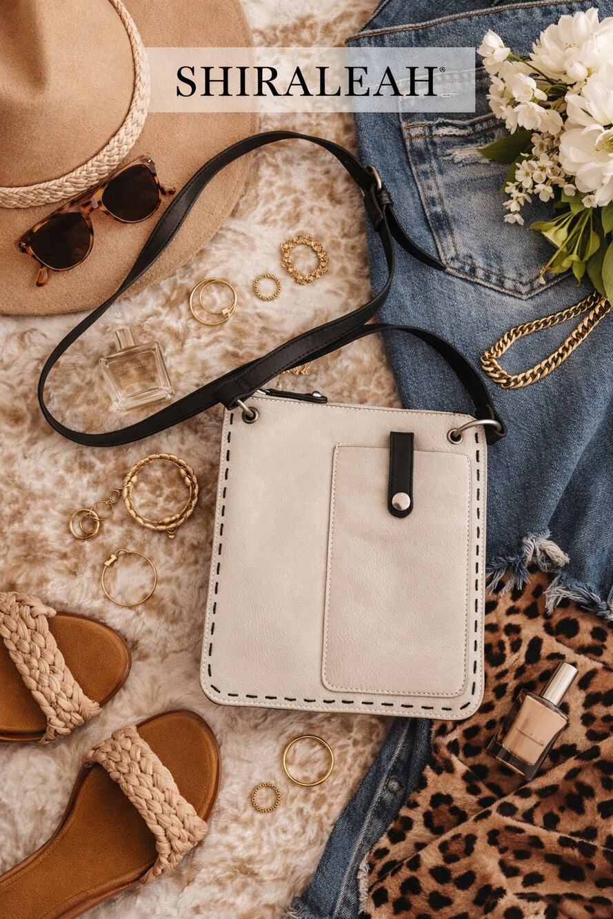 Shiraleah of Chicago Vegan Leather Crossbody Purse Bag